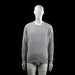 Bondelid - Sweater - Light Gray - Size L - Light gray cable knit sweater with a round neckline and ribbed cuffs and hem. Features a small leather patch near the hem on the left.