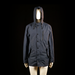 Cubus - Rain jacket - Navy - Size M - Hooded jacket with a high collar, front button placket over a zipper, vertical zip chest pocket, and two angled flap pockets with button closures. Features a longer length and drawstring details at the hood and hem.