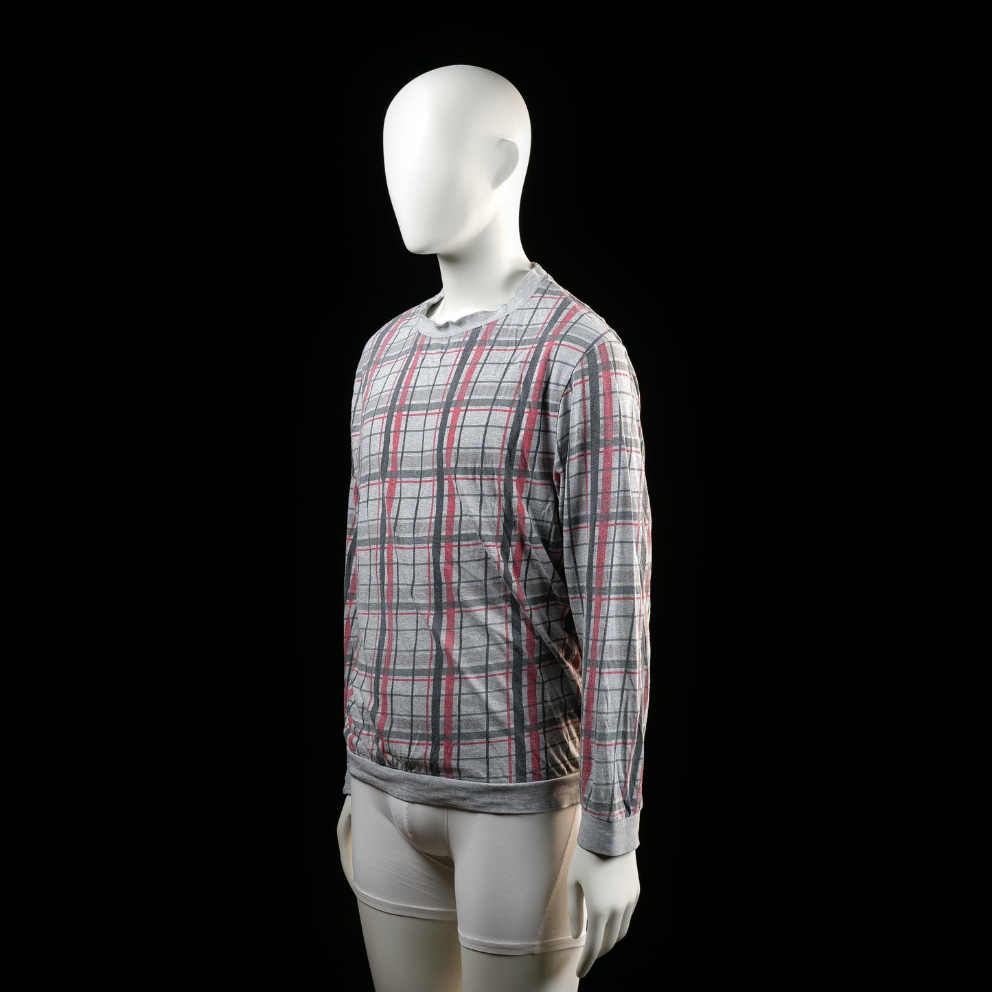 Sweatshirt - Light Gray & Red - Size M