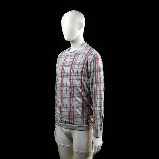 Sweatshirt - Light Gray & Red - Size M