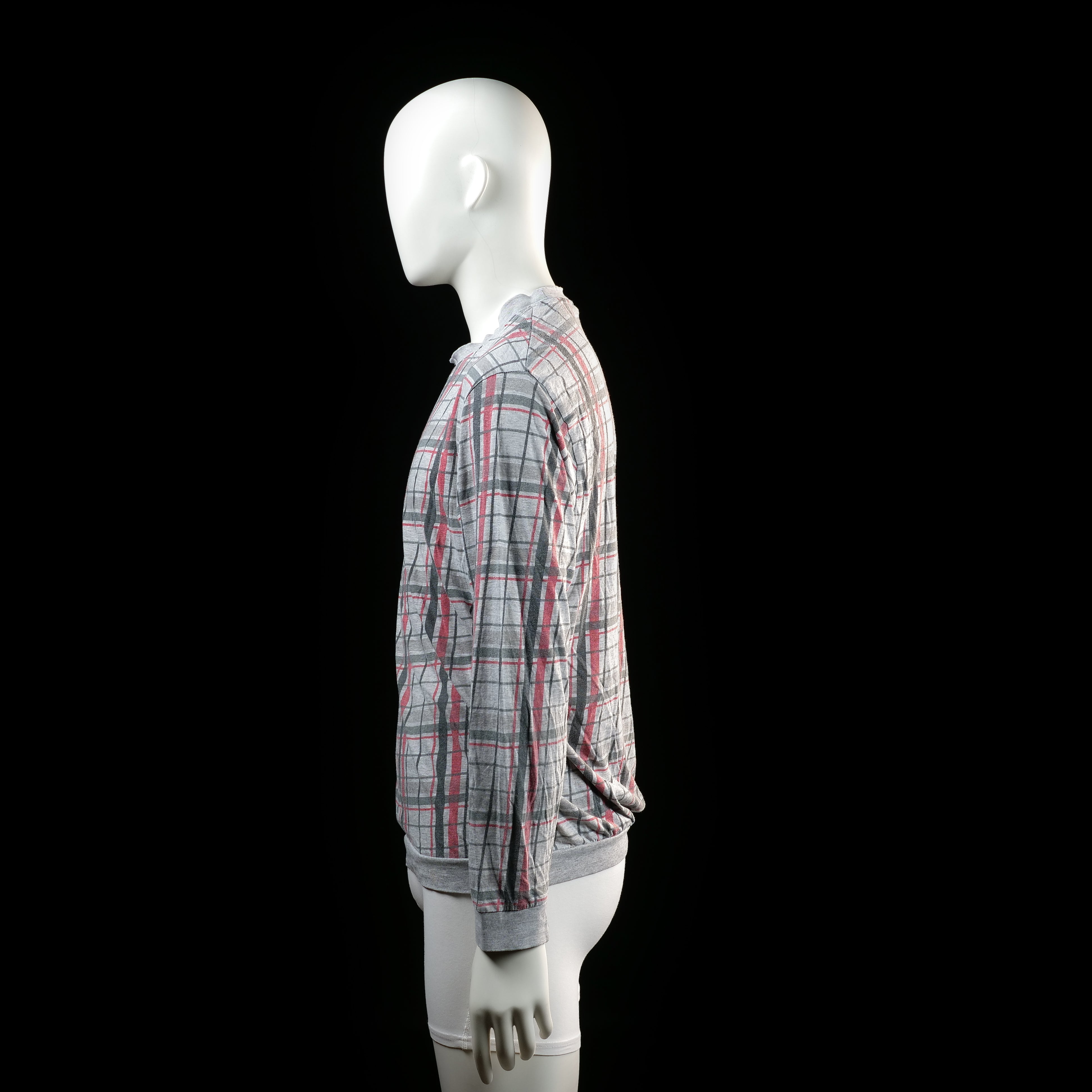 Sweatshirt - Light Gray & Red - Size M