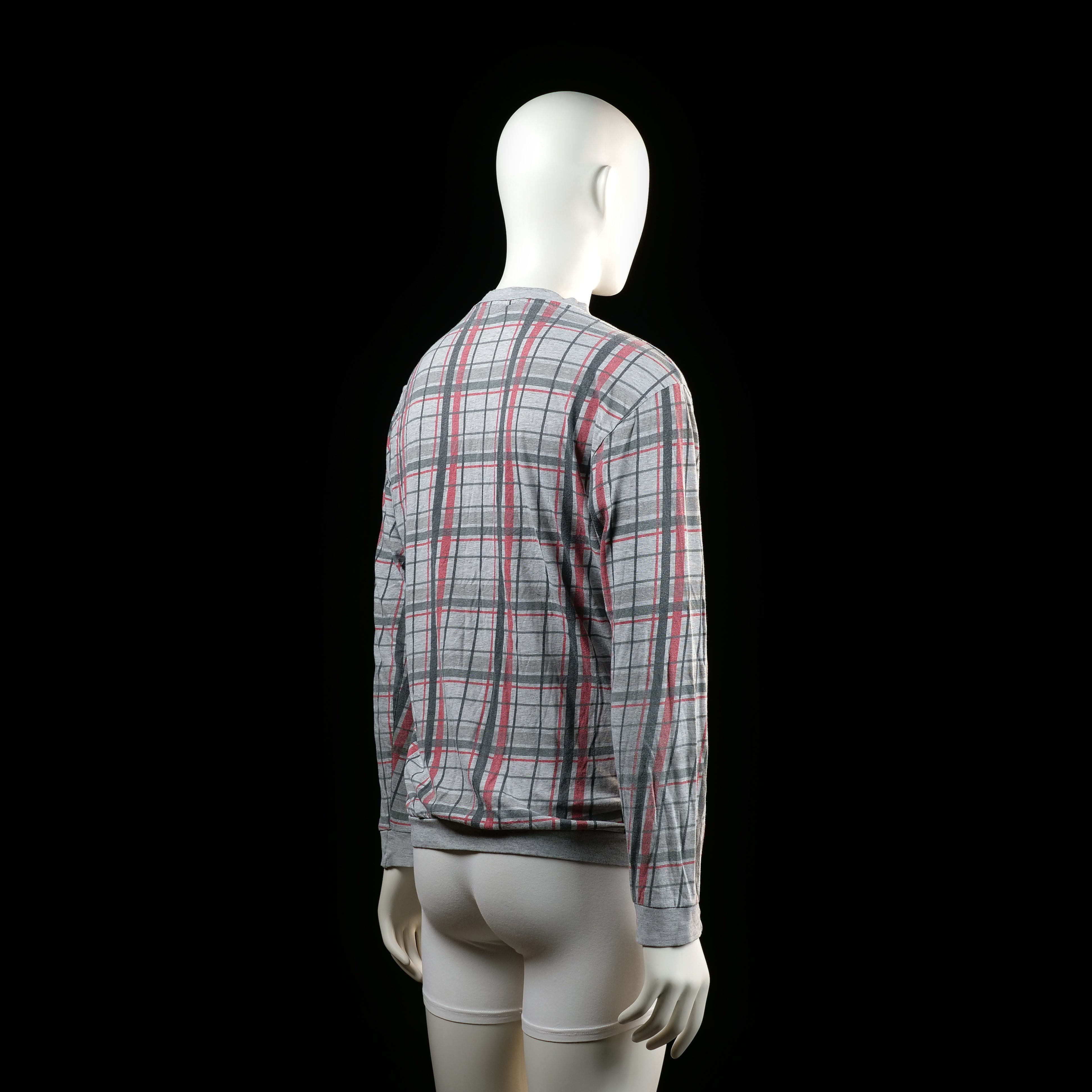 Sweatshirt - Light Gray & Red - Size M