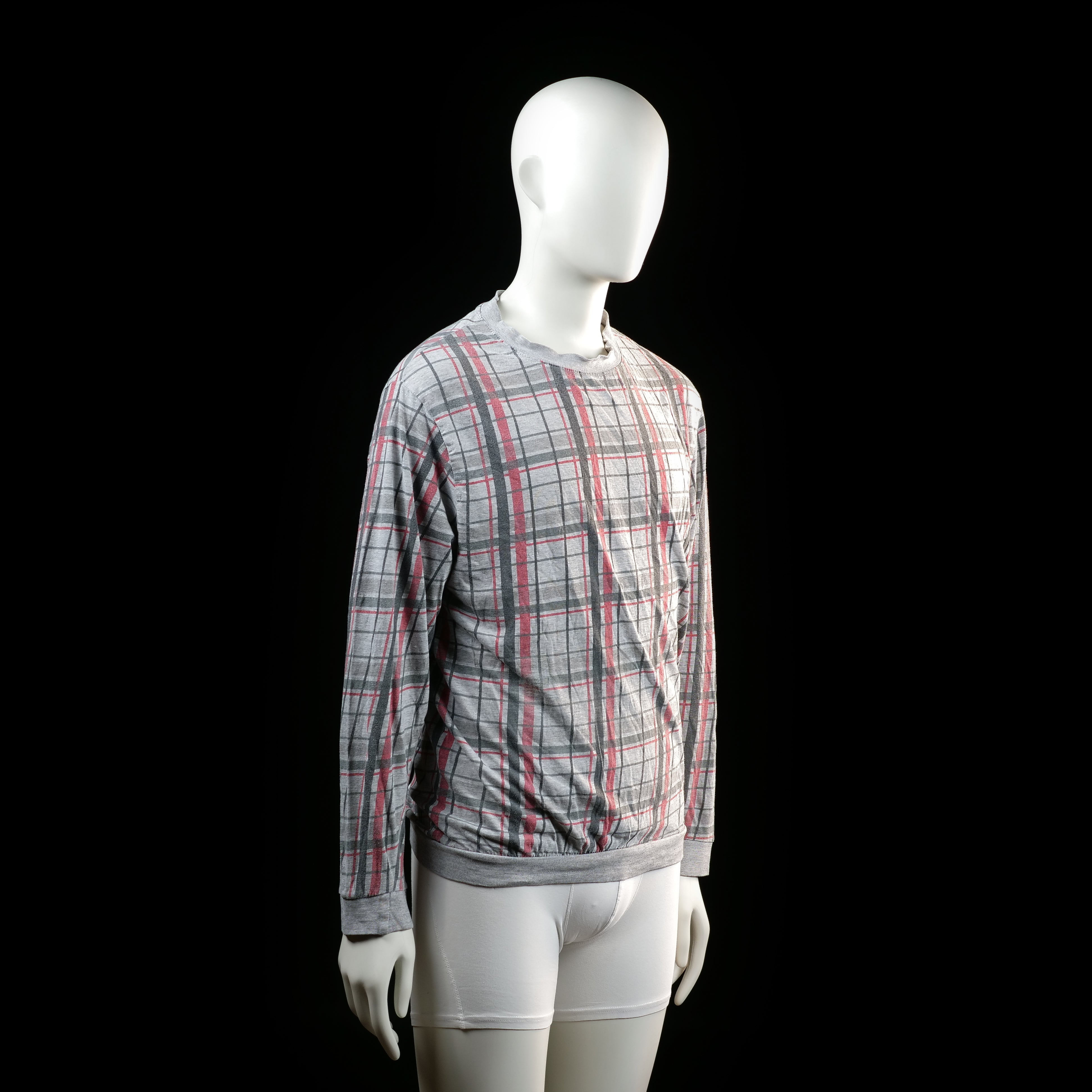 Sweatshirt - Light Gray & Red - Size M