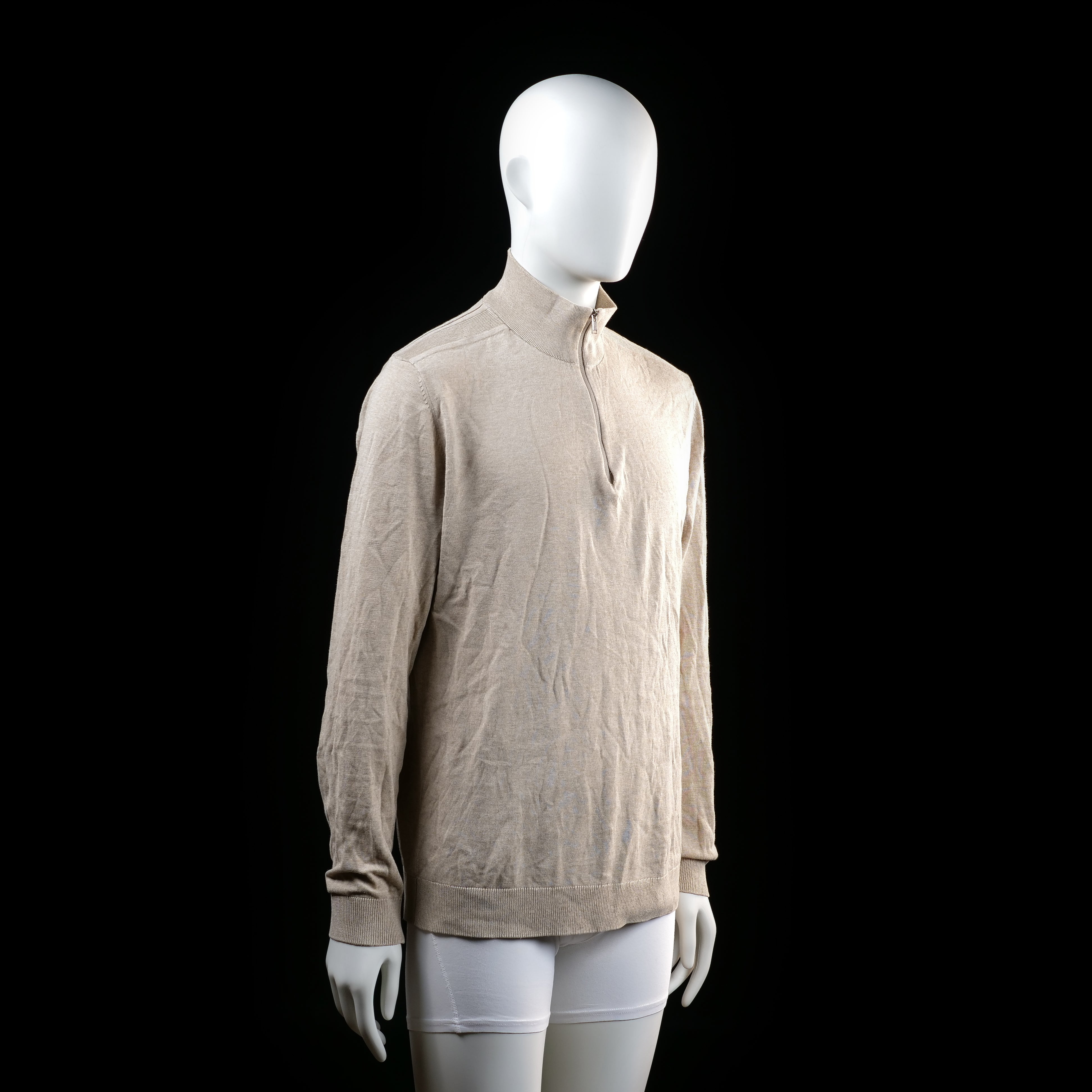 Long-sleeve top - Beige - Size L