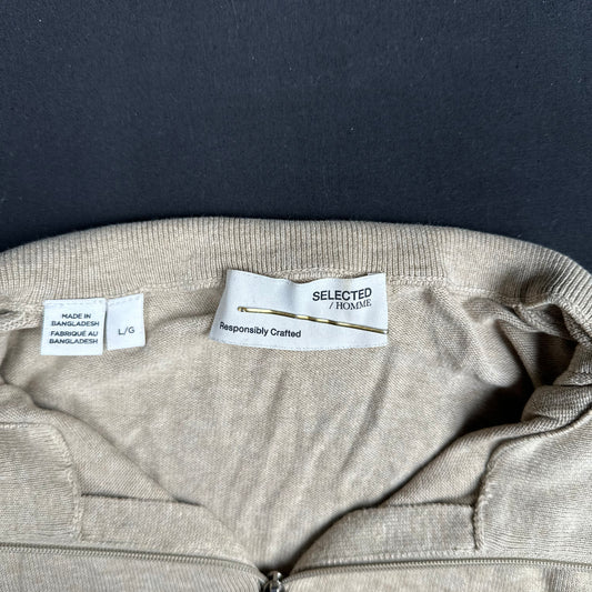 Long-sleeve top - Beige - Size L