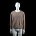 Dressmann - Sweater - Taupe - Size XL - Long-sleeve sweater with vertical ribbed knit texture and a crew neckline. Features ribbed cuffs and hem.