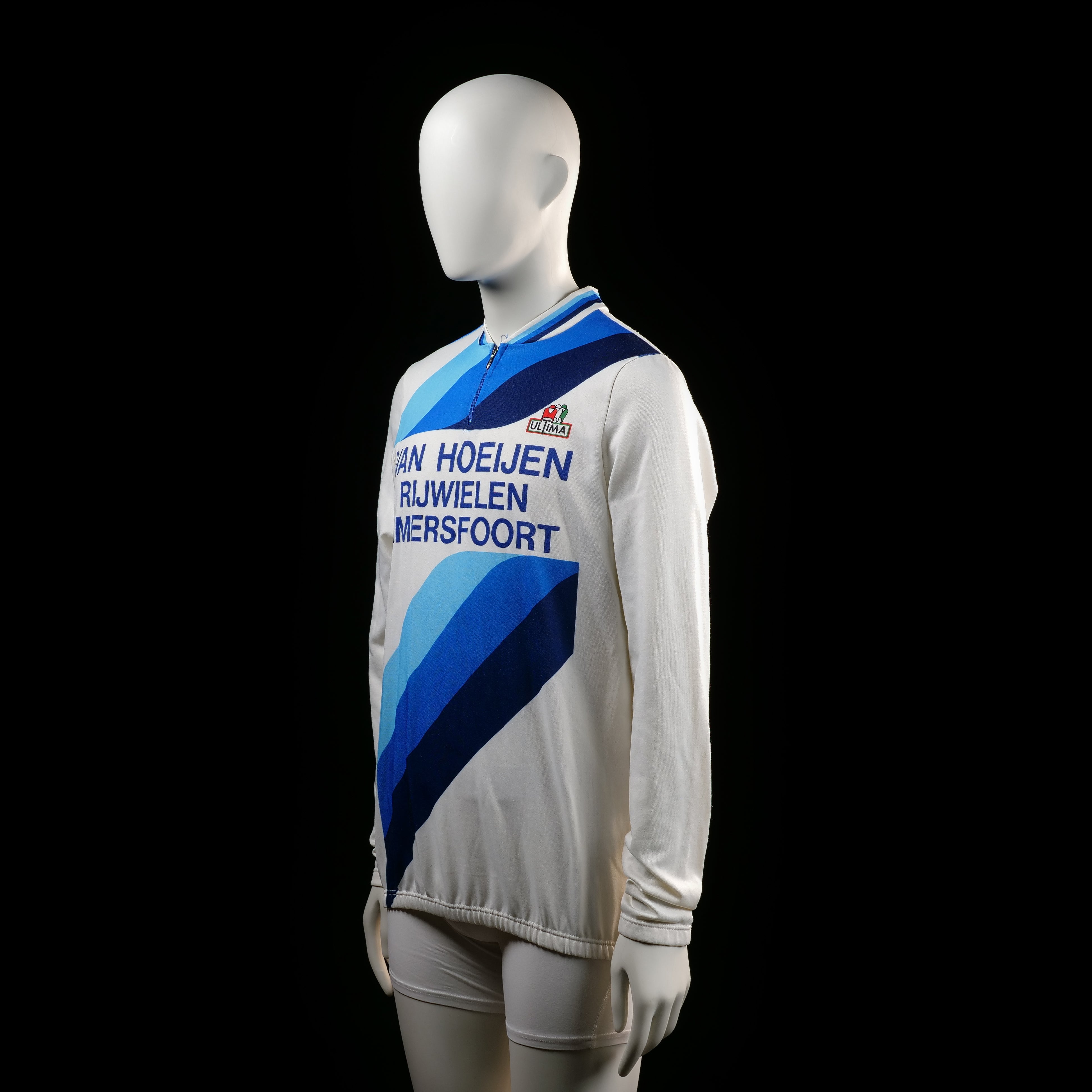 Sports top - White & Light Blue - Size M