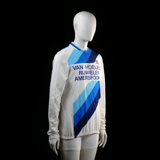 Sports top - White & Light Blue - Size M