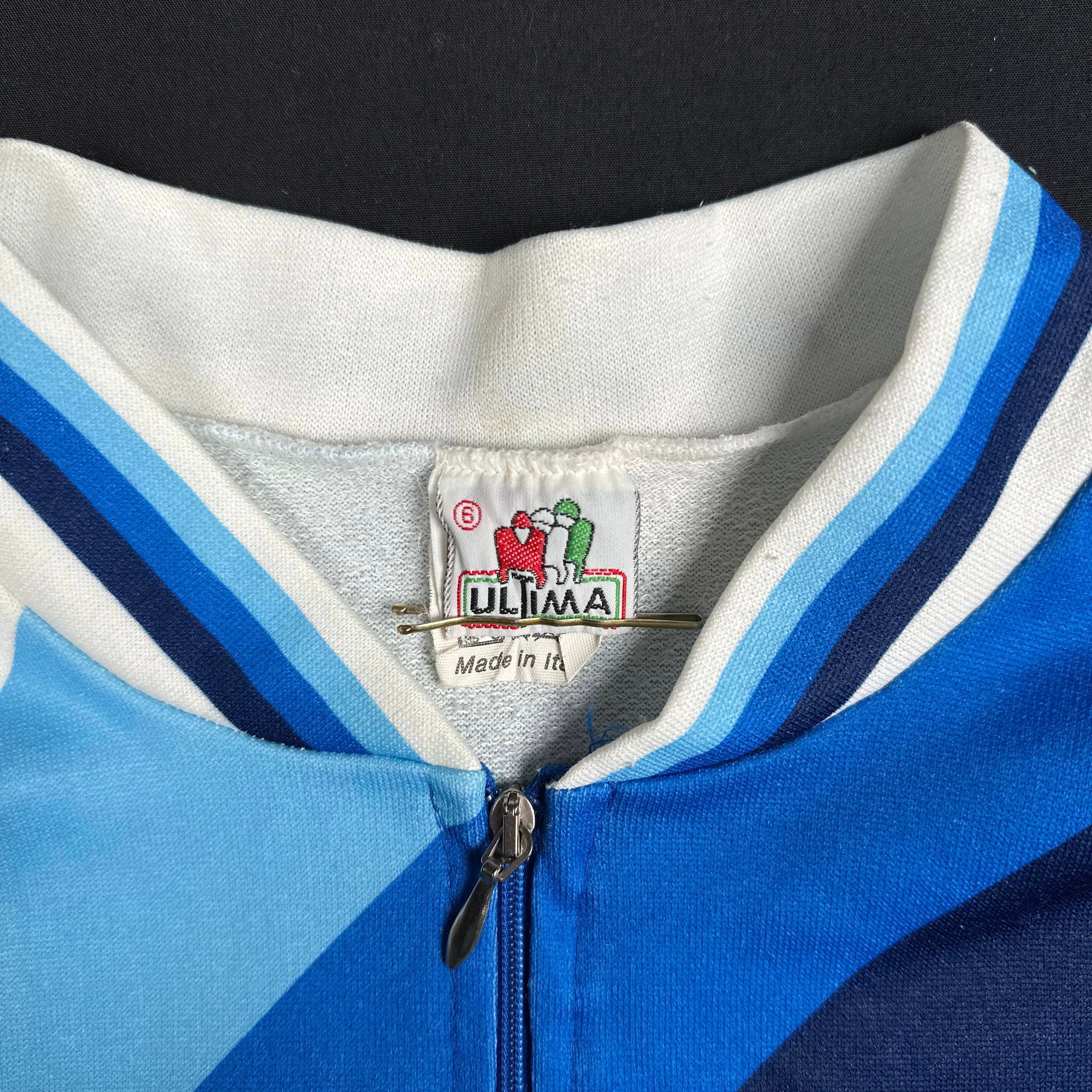 Sports top - White & Light Blue - Size M