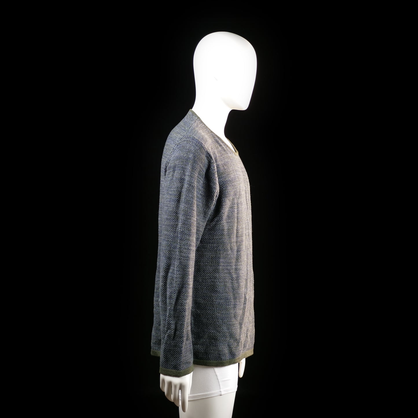 Sweater - Dark Gray & Olive - Size L