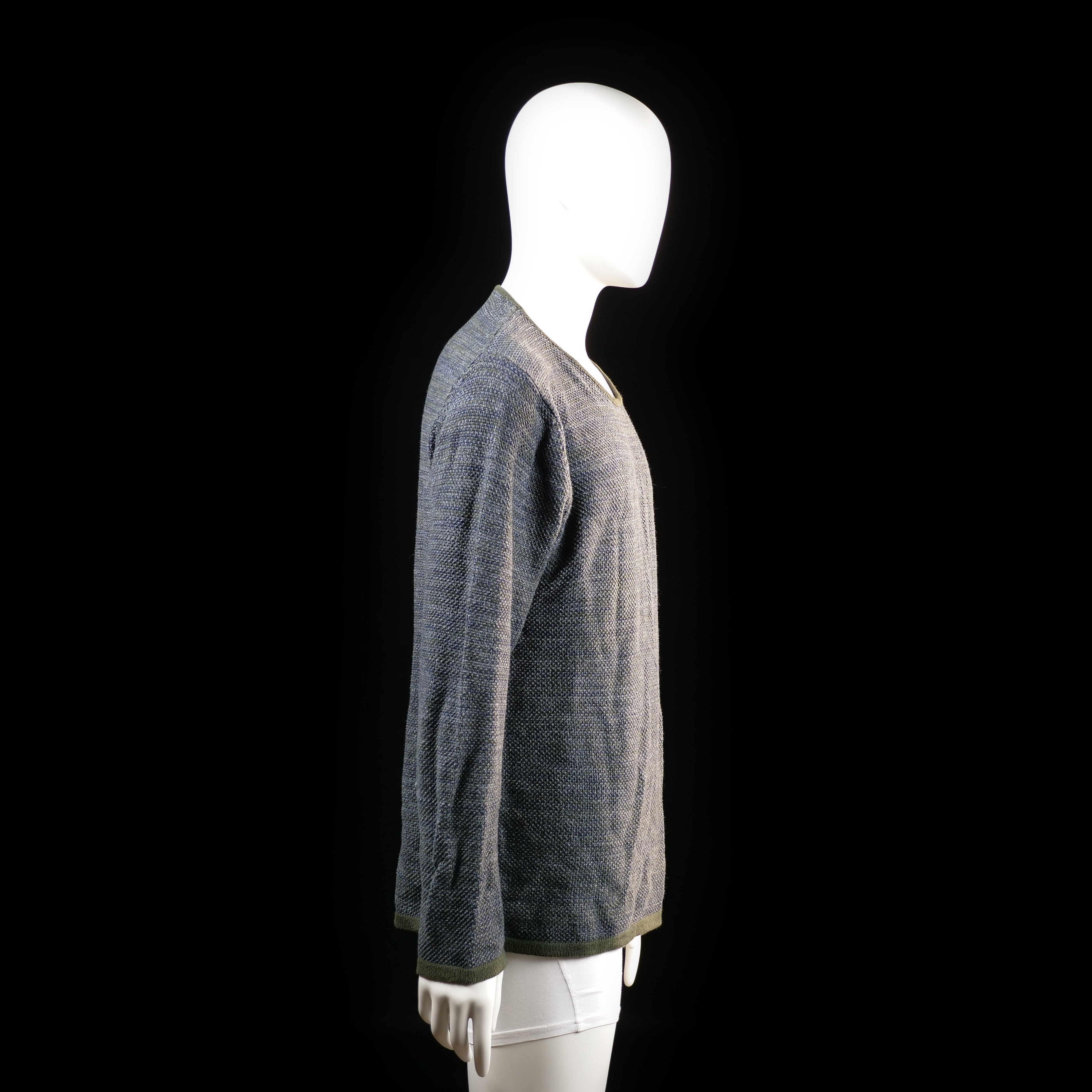 Sweater - Dark Gray & Olive - Size L