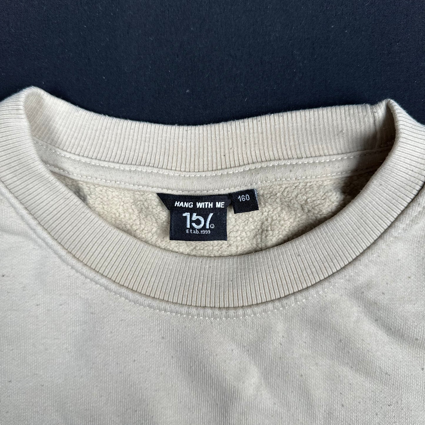 Sweatshirt - Beige & Black - Size 160