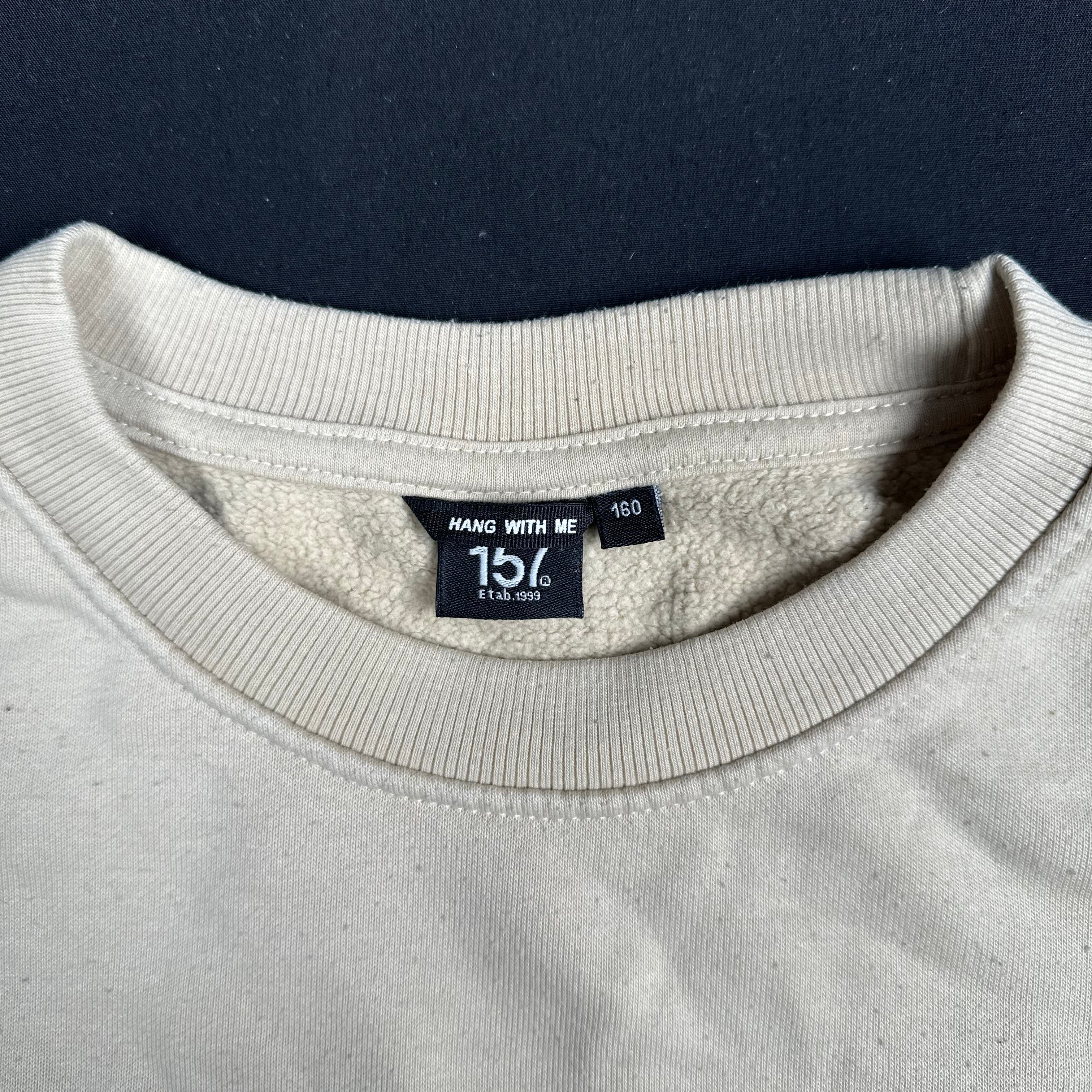 Sweatshirt - Beige & Black - Size 160