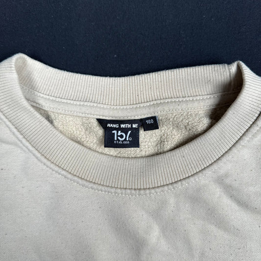 Sweatshirt - Beige & Black - Size 160