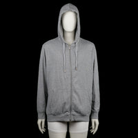 UP2 - Hoodie - Light Gray - Size XL - Light gray zip-up hoodie with a drawstring hood and front kangaroo pockets. Features ribbed cuffs and a straight hem.