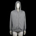 UP2 - Hoodie - Light Gray - Size XL - Light gray zip-up hoodie with a drawstring hood and front kangaroo pockets. Features ribbed cuffs and a straight hem.