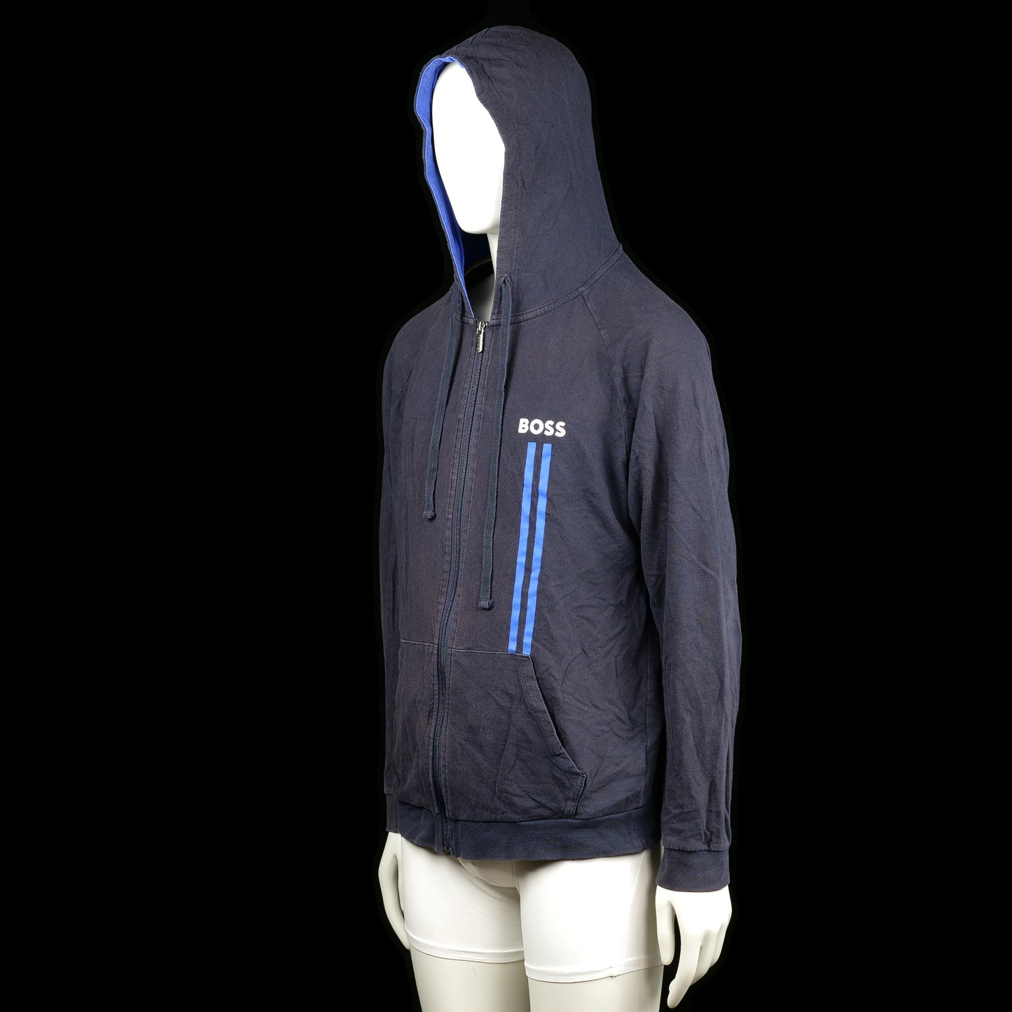 Hoodie - Navy & Light Blue - Size L