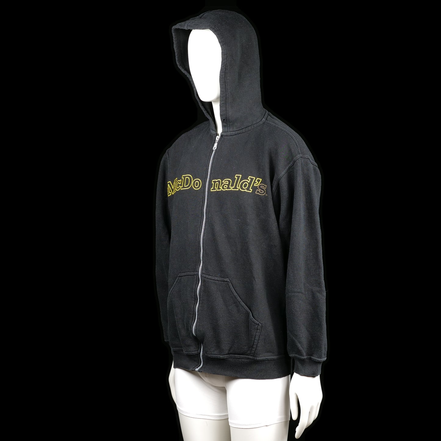 Hoodie - Black & Yellow - Size L
