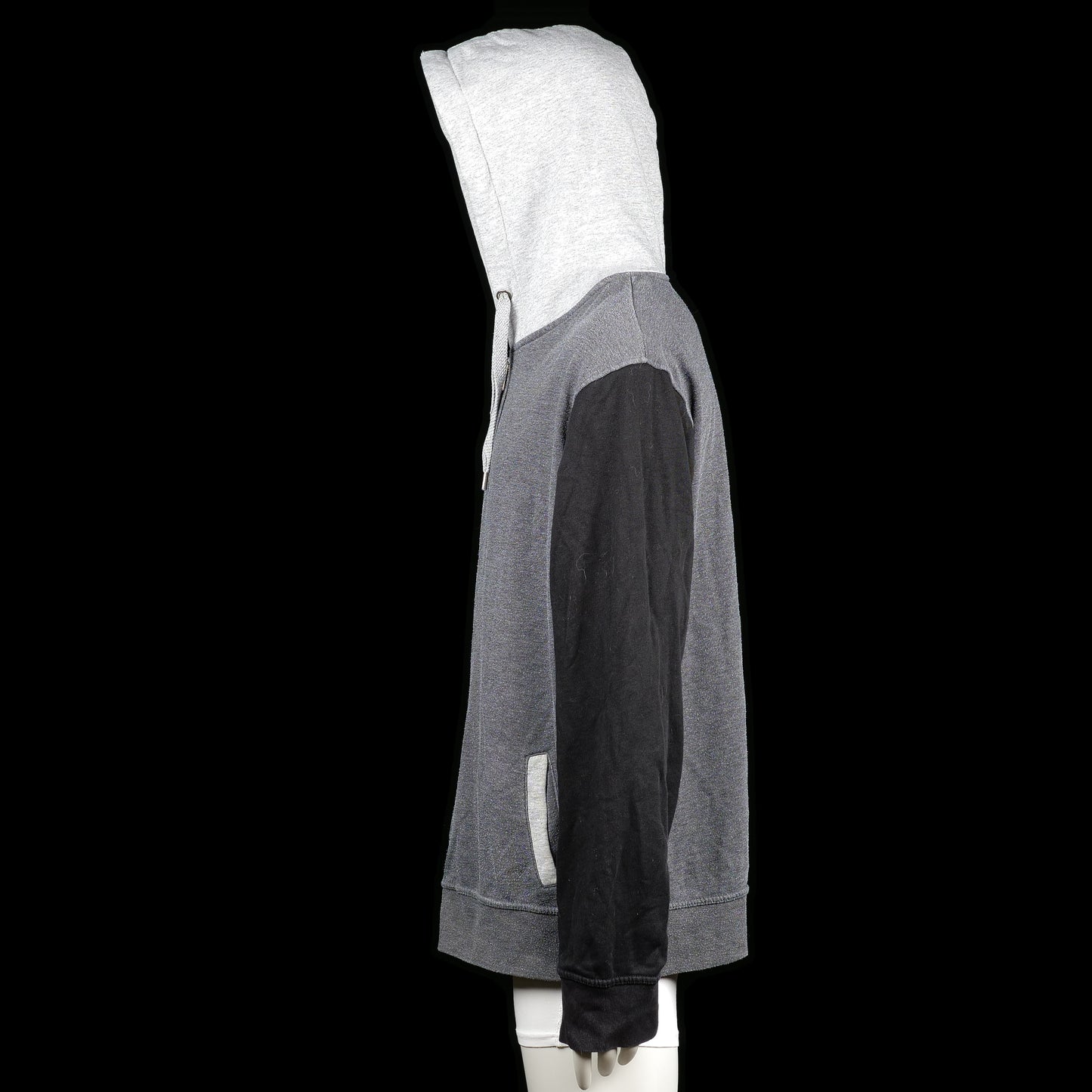Hoodie - Light Gray & Black - Size 4XL