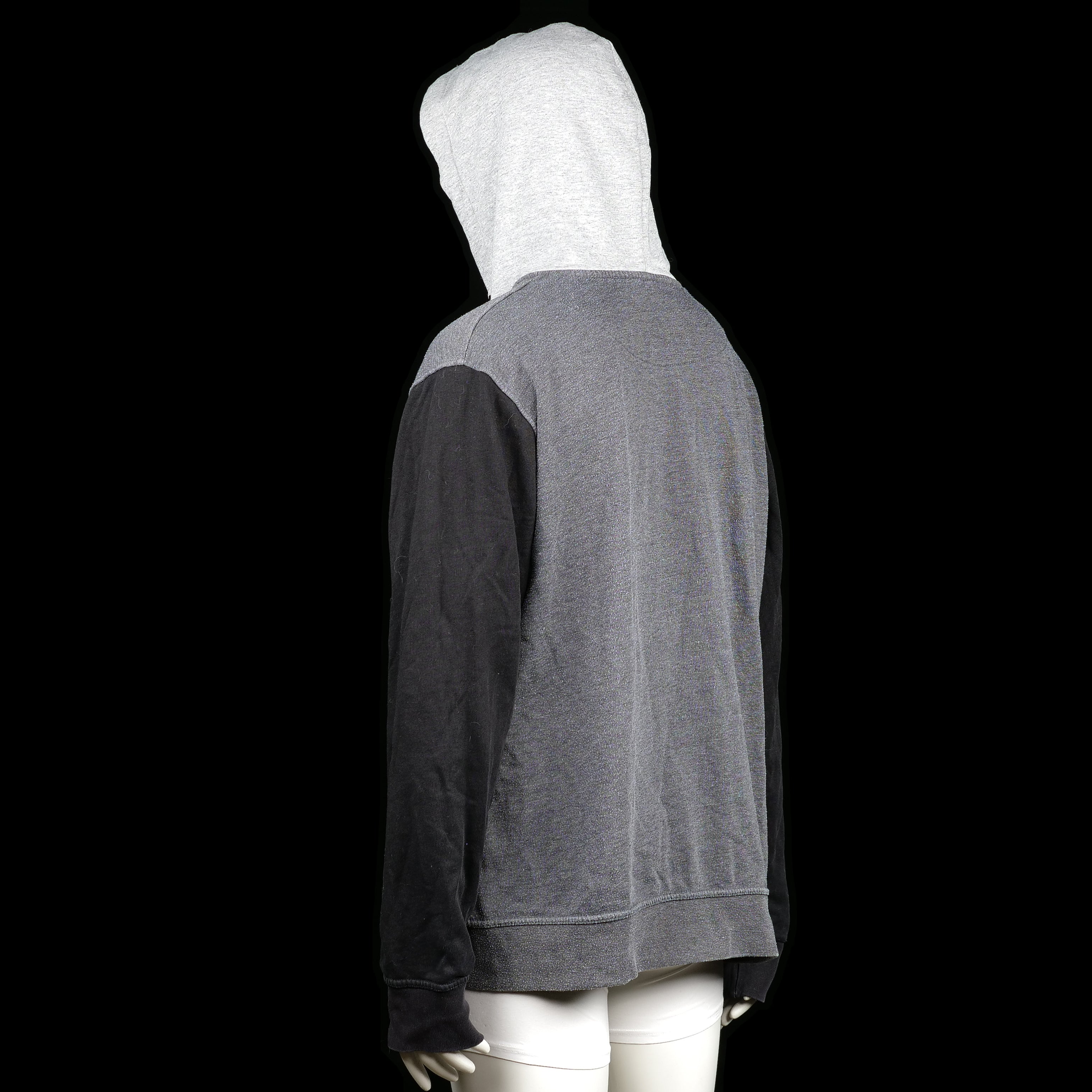 Hoodie - Light Gray & Black - Size 4XL