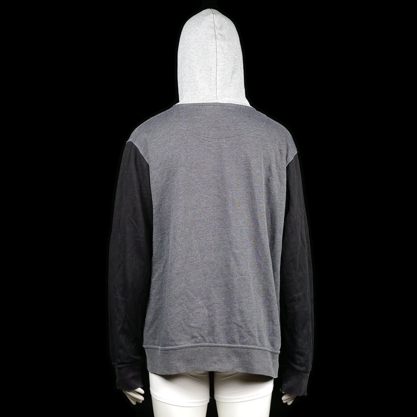 Hoodie - Light Gray & Black - Size 4XL