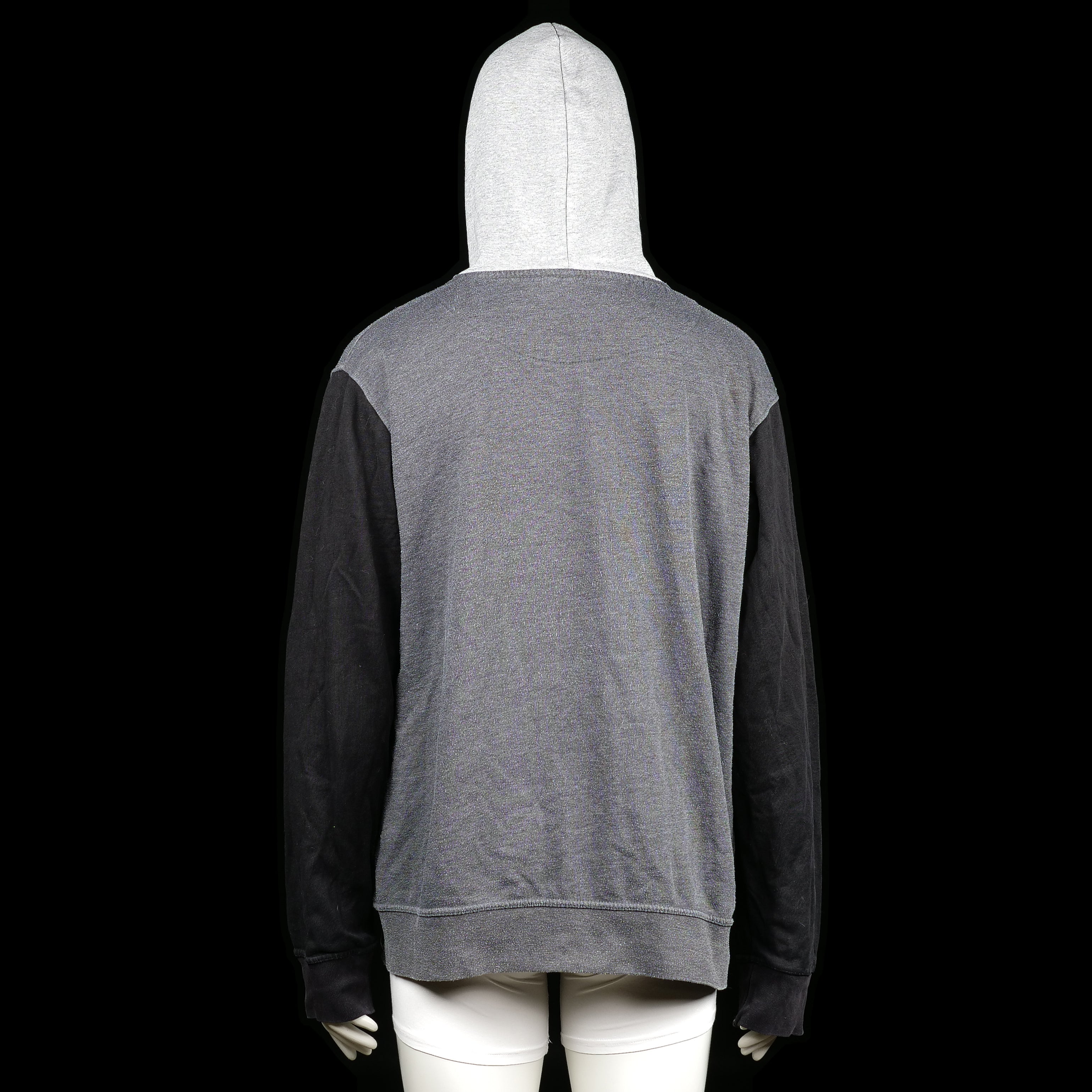 Hoodie - Light Gray & Black - Size 4XL