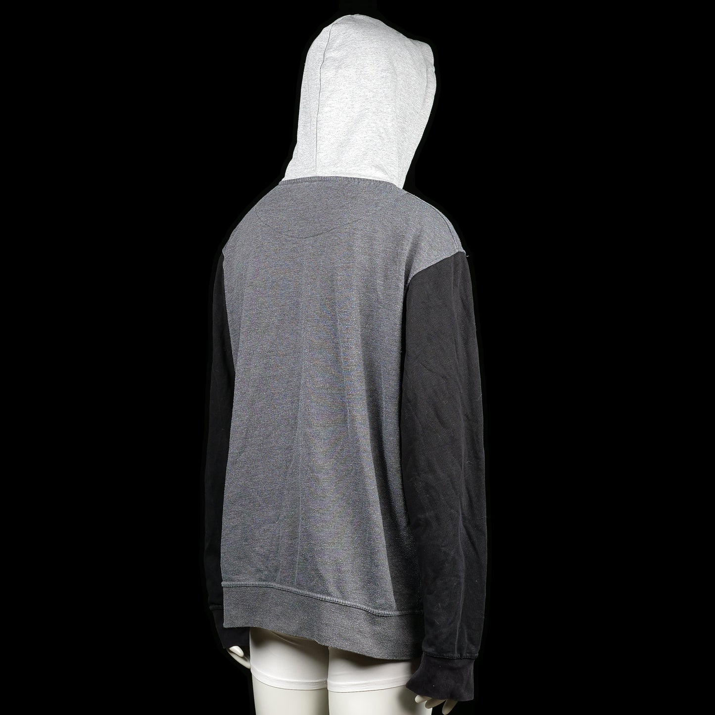 Hoodie - Light Gray & Black - Size 4XL