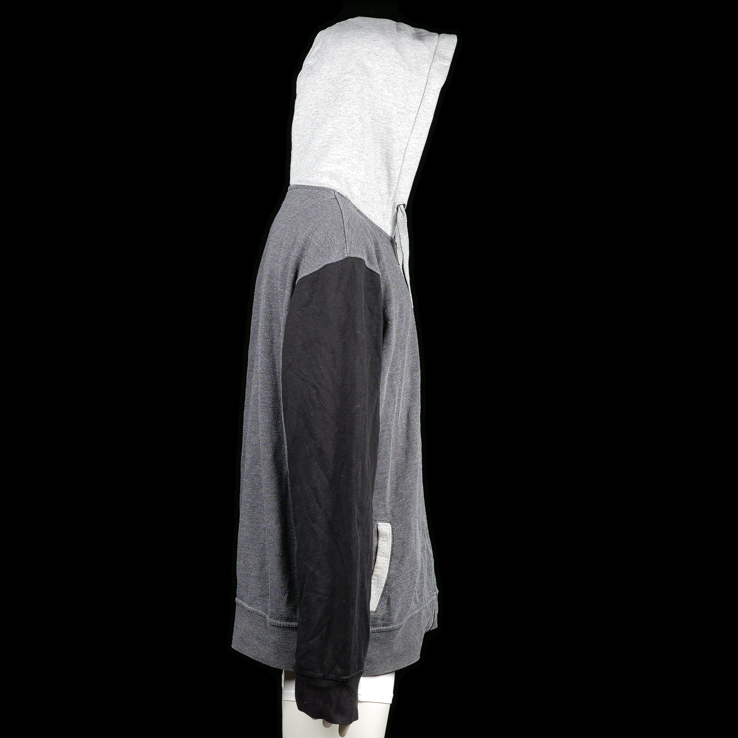 Hoodie - Light Gray & Black - Size 4XL