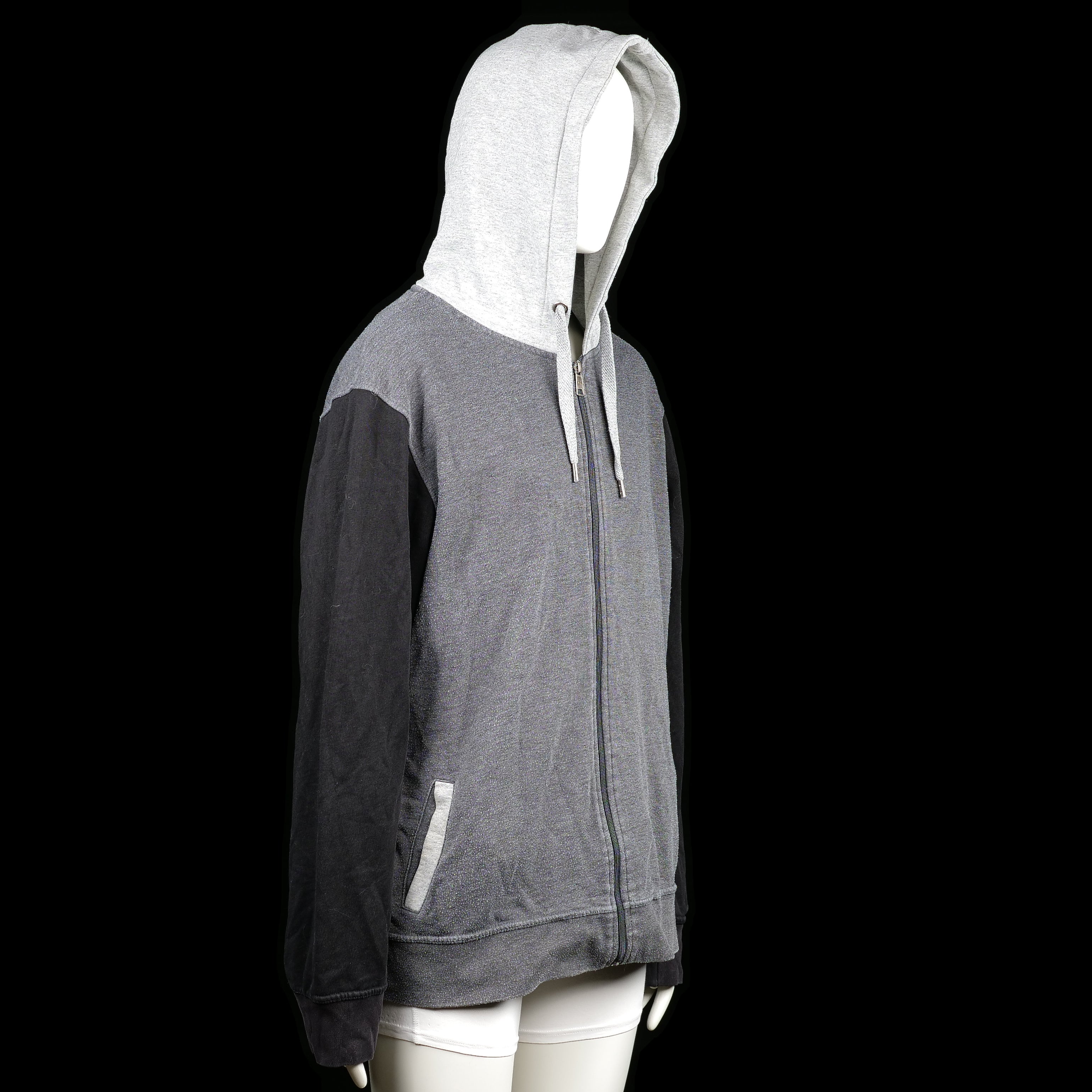 Hoodie - Light Gray & Black - Size 4XL