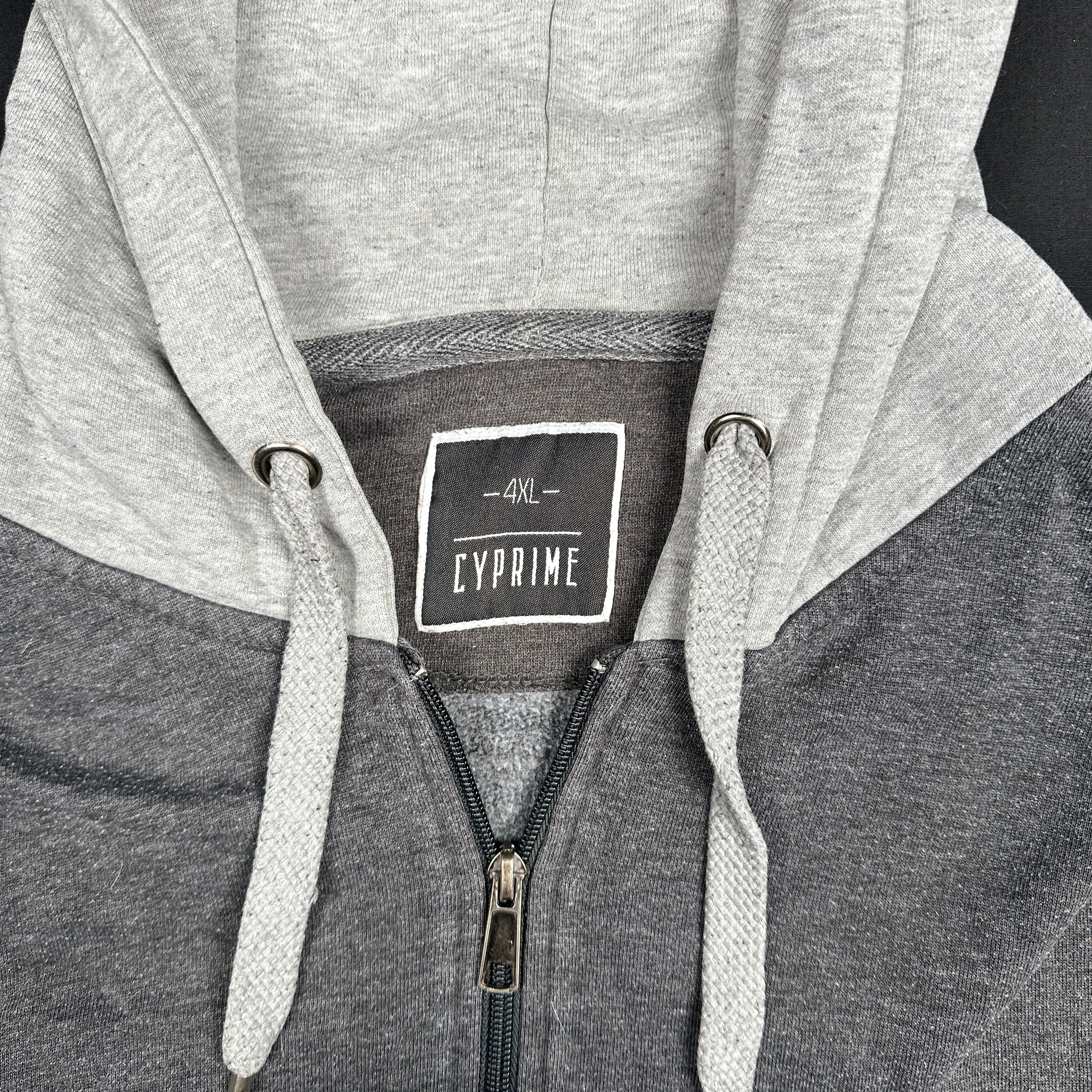 Hoodie - Light Gray & Black - Size 4XL