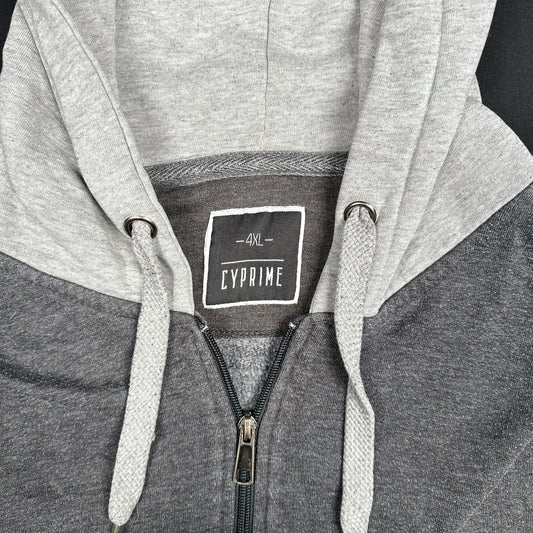 Hoodie - Light Gray & Black - Size 4XL