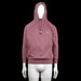 Law of the Sea - Hoodie - Burgundy - Size S - Solid burgundy hoodie with a drawstring hood featuring rounded wooden toggles. Ribbed cuffs and straight hem.