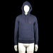 Jack & Jones - Hoodie - Navy - Size M - Solid navy hoodie with front kangaroo pocket, ribbed cuffs and hem, and a drawstring hood. Small circular print on the left chest.