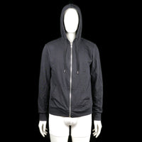 Lager 157 - Hoodie - Black - Size S - Black zip-up hoodie with drawstrings and front split kangaroo pockets. Ribbed cuffs and hem.