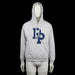 Fruit Of The Loom - Hoodie - Light Gray & Navy - Size M - Light gray hoodie with a navy blue 