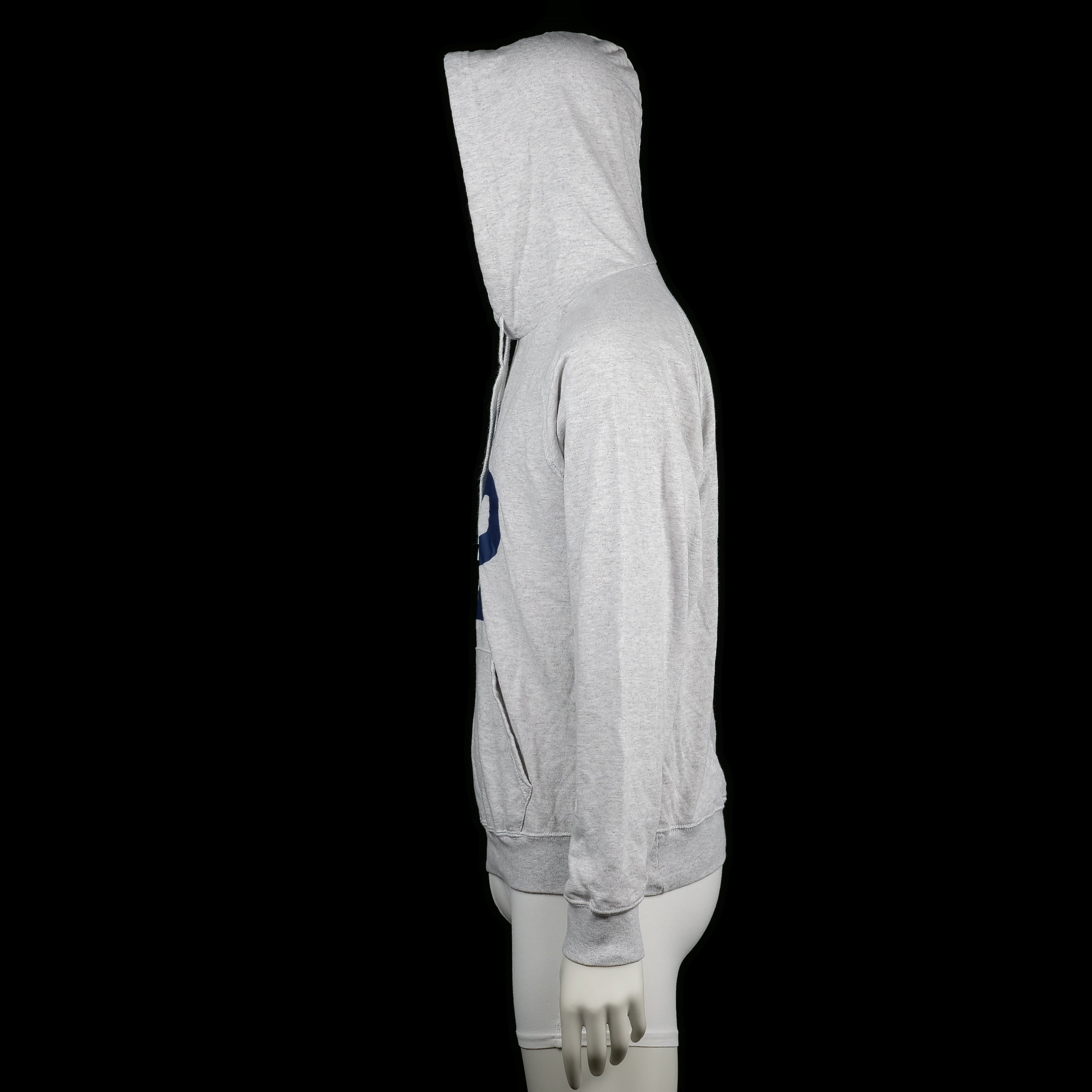 Hoodie - Light Gray & Navy - Size M