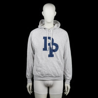 Hoodie - Light Gray & Navy - Size M