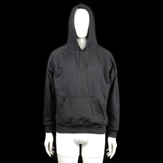 Urban Classics - Hoodie - Black - Size M - Solid black hoodie with a kangaroo pocket in front and ribbed cuffs and hem. Features a drawstring hood.