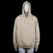 Lager 157 - Hoodie - Ivory - Size L - Solid ivory hoodie with a front kangaroo pocket and drawstring hood. Features ribbed cuffs and a straight hem.