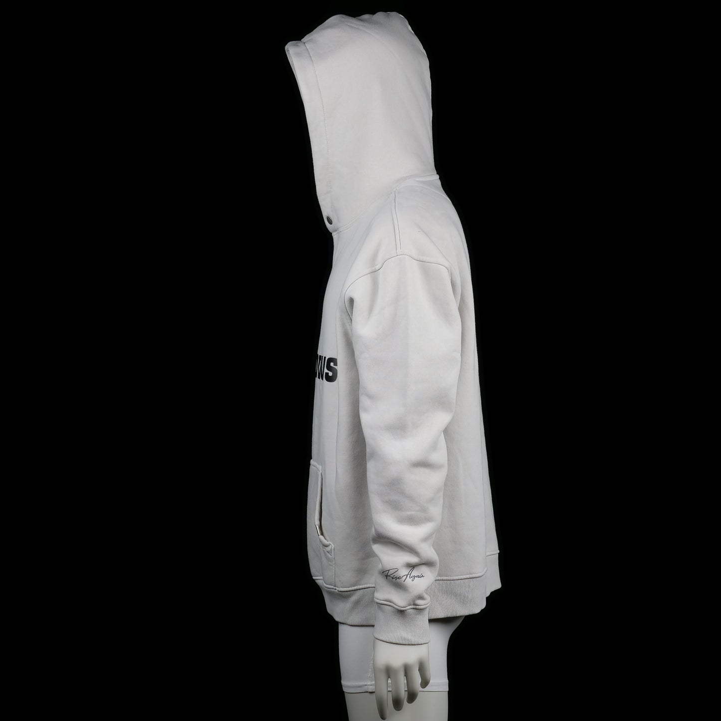 Hoodie - Ivory & Black - Size XL