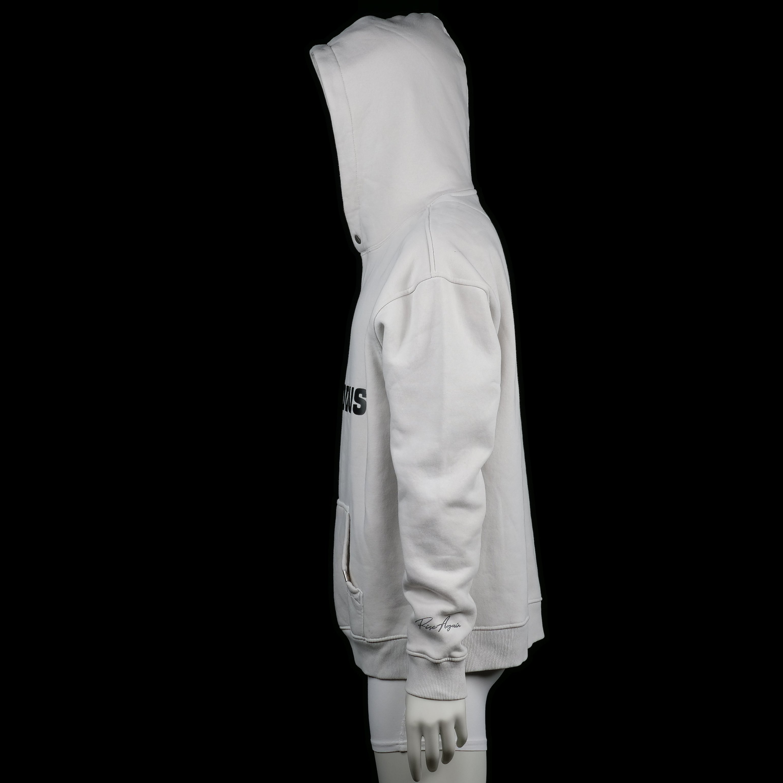 Hoodie - Ivory & Black - Size XL