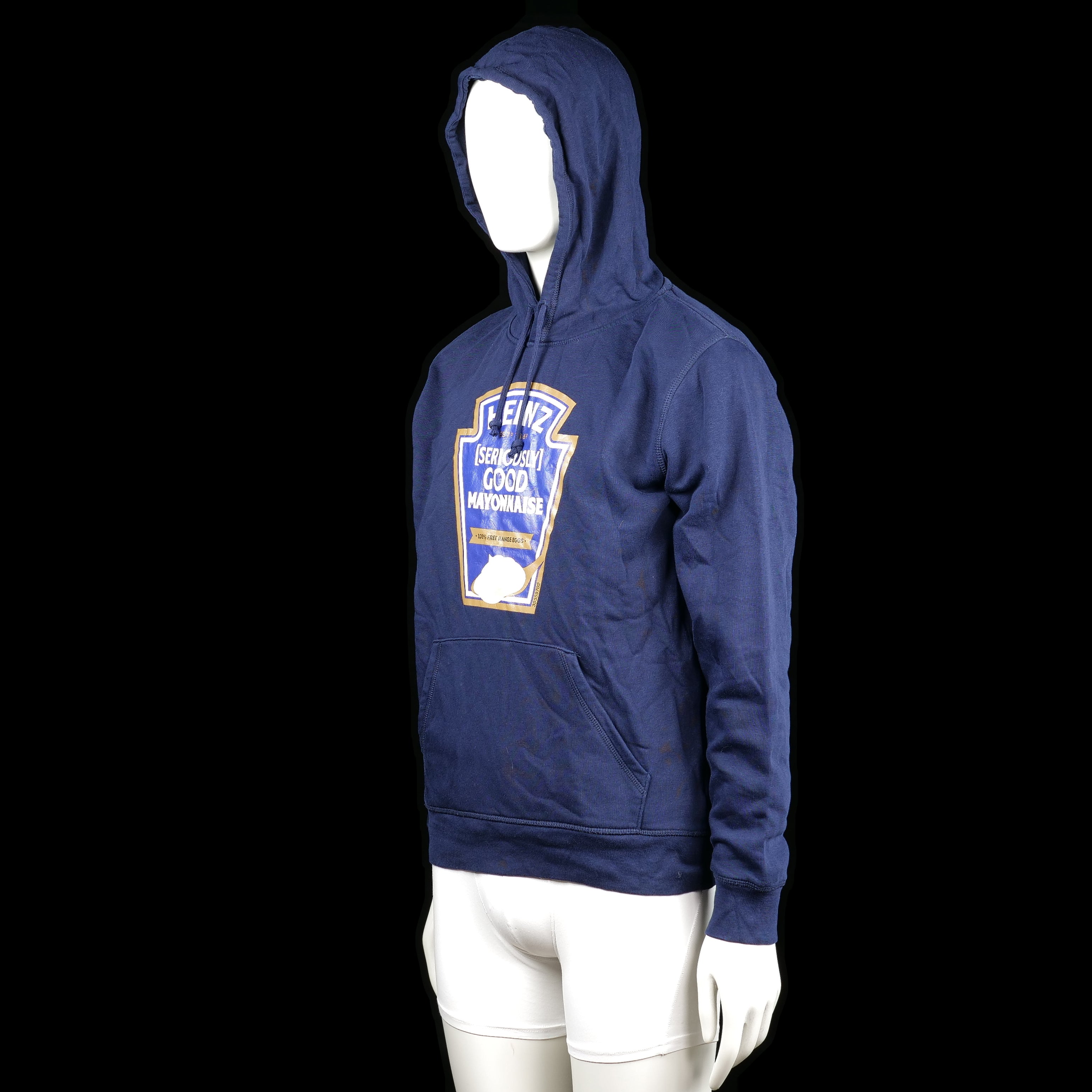 Hoodie - Navy & White - Size M