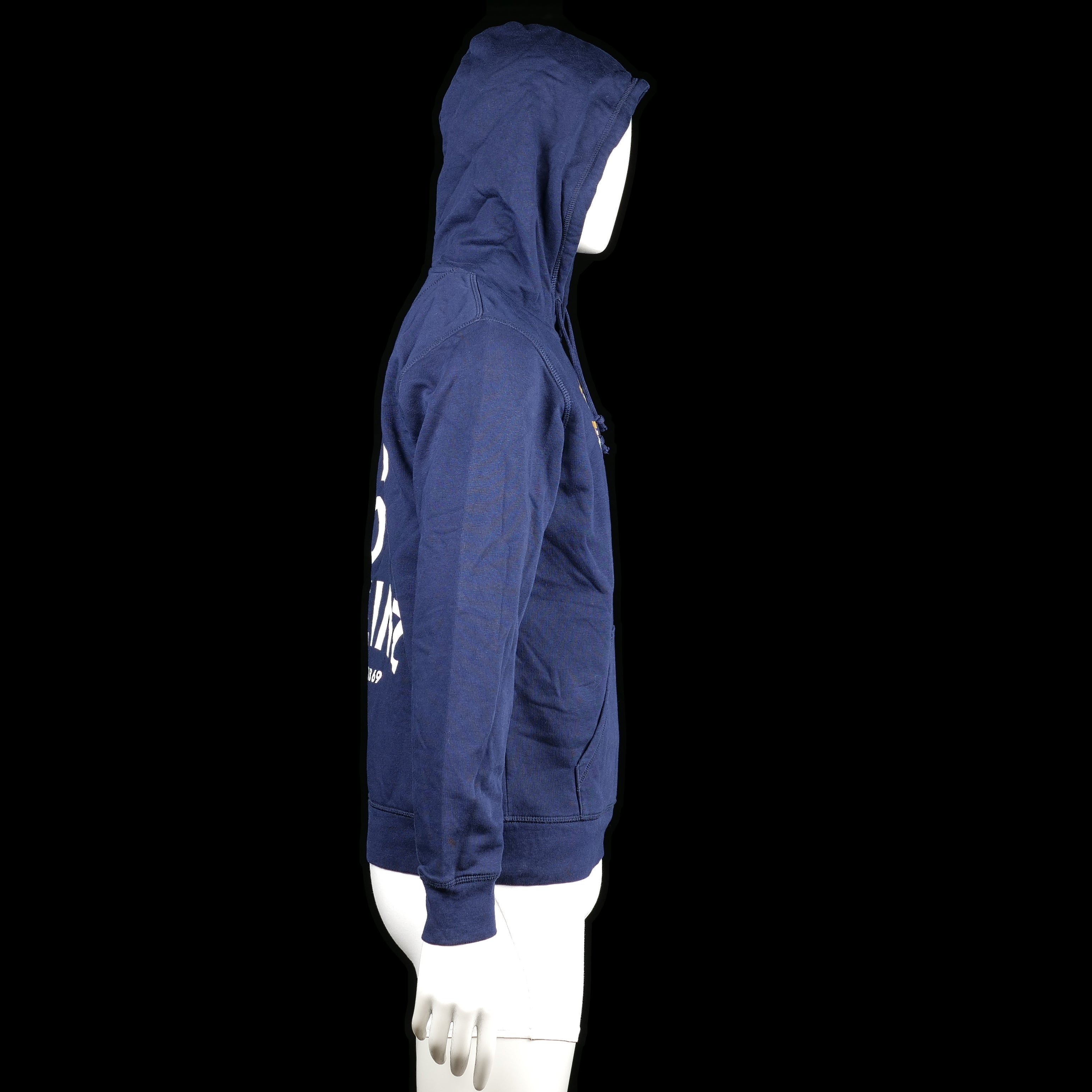Hoodie - Navy & White - Size M