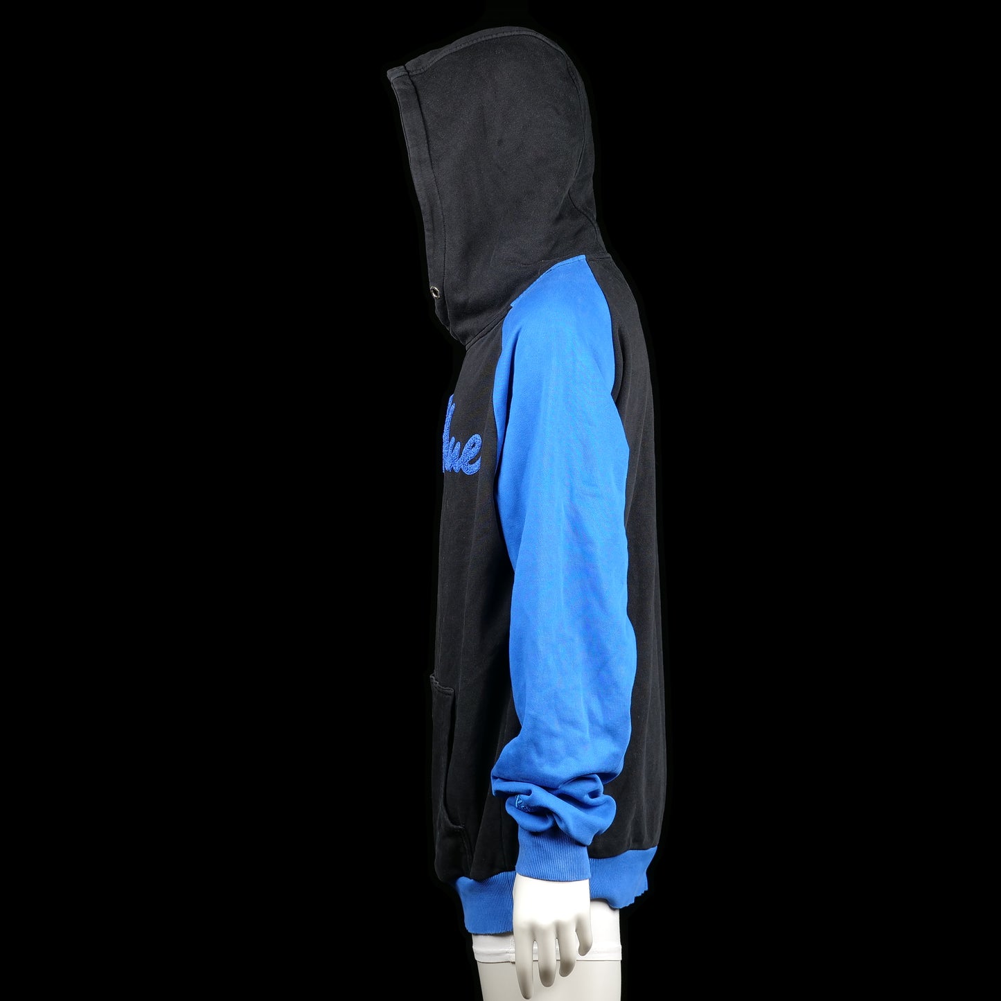 Hoodie - Black & Royal Blue - Size 3XL