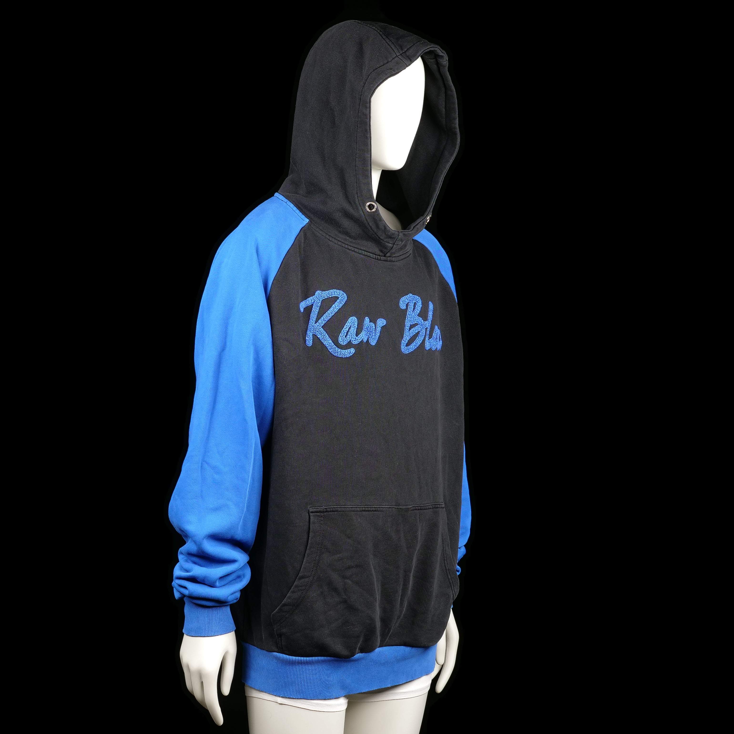 Hoodie - Black & Royal Blue - Size 3XL