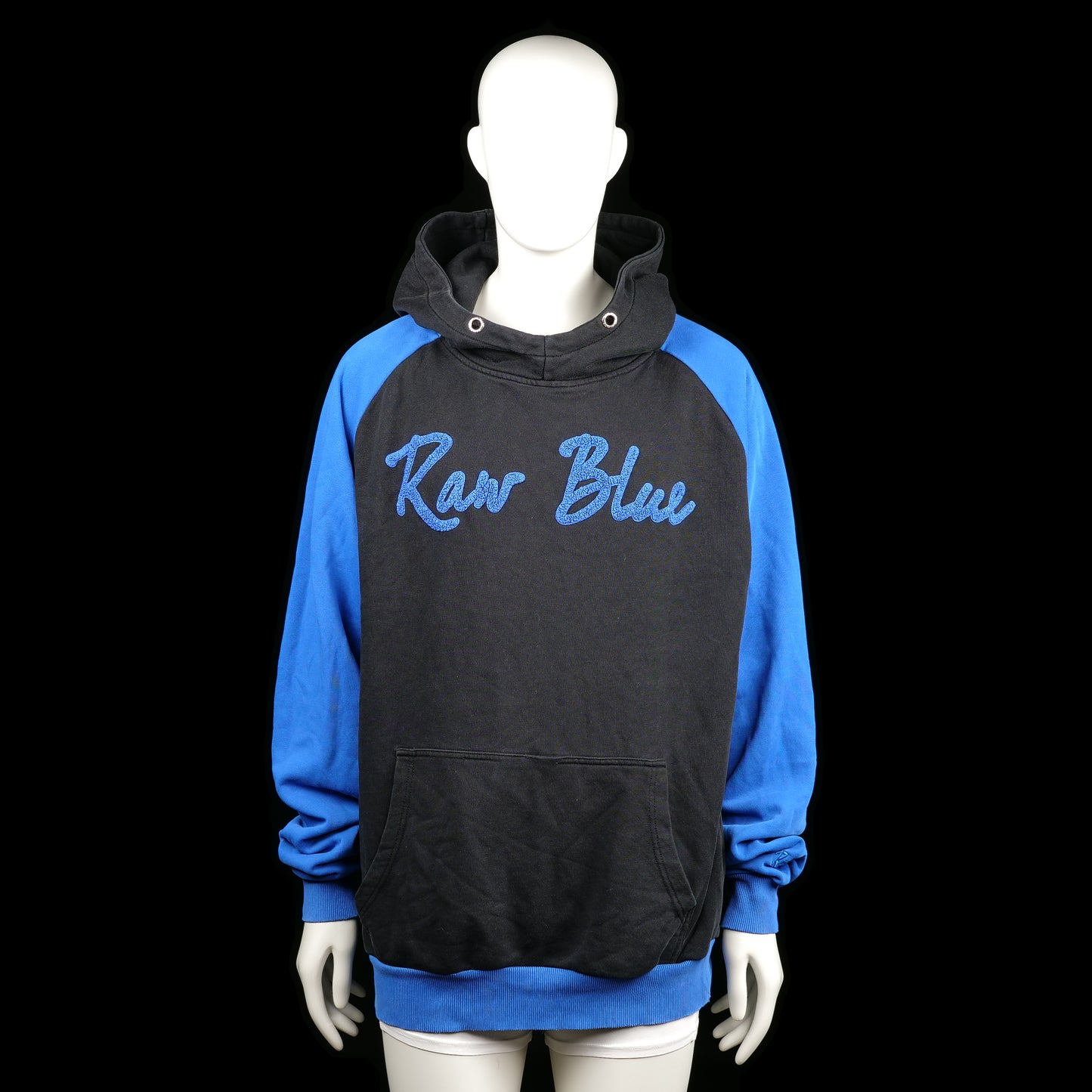 Hoodie - Black & Royal Blue - Size 3XL