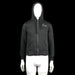 Australian - Hoodie - Black - Size M - Black zip-up hoodie with kangaroo pockets and ribbed cuffs and hem. Small white text embroidery on the left chest.