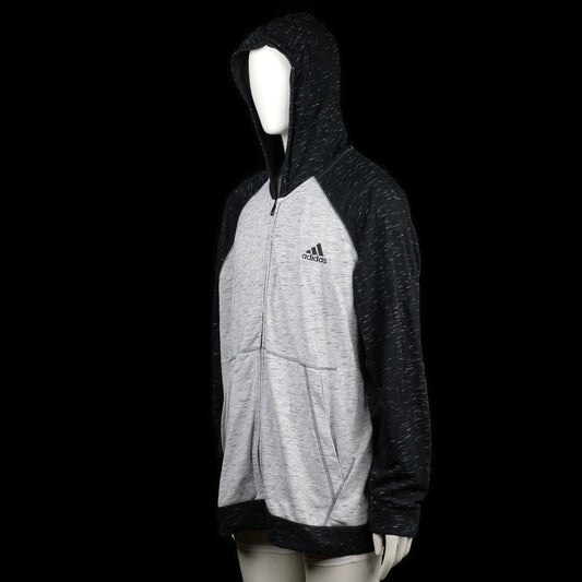 Hoodie - Light Gray & Black - Size 2XL