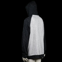 Hoodie - Light Gray & Black - Size 2XL