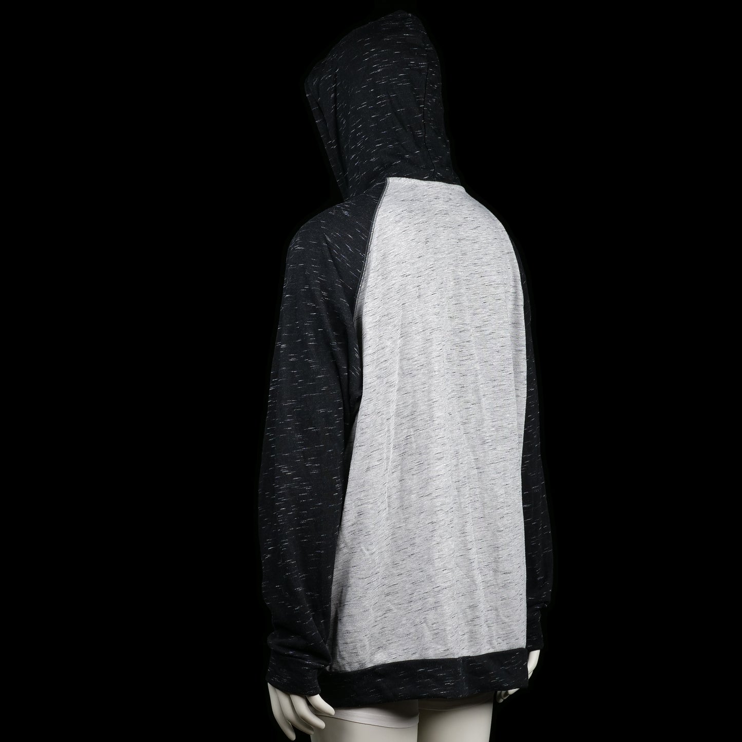 Hoodie - Light Gray & Black - Size 2XL